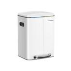 SONGMICS Vuilnisbak 40L - Wit | Tweede Kansje | Nu -40%!, Huis en Inrichting, Met pedaal, Verzenden, Nieuw, 40 liter of meer