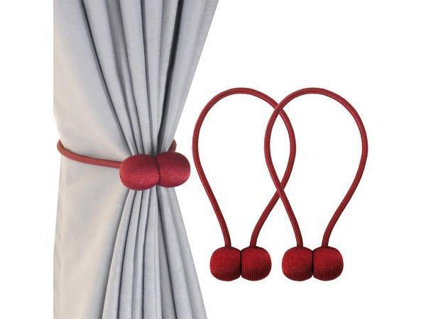 Veiling - Gordijnmagneten set van 2 - rood, Huis en Inrichting, Stoffering | Gordijnen en Lamellen