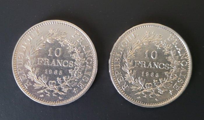 Frankrijk. Lot de 5 monnaies en argent (10 Francs et 50, Postzegels en Munten, Munten | Europa | Niet-Euromunten