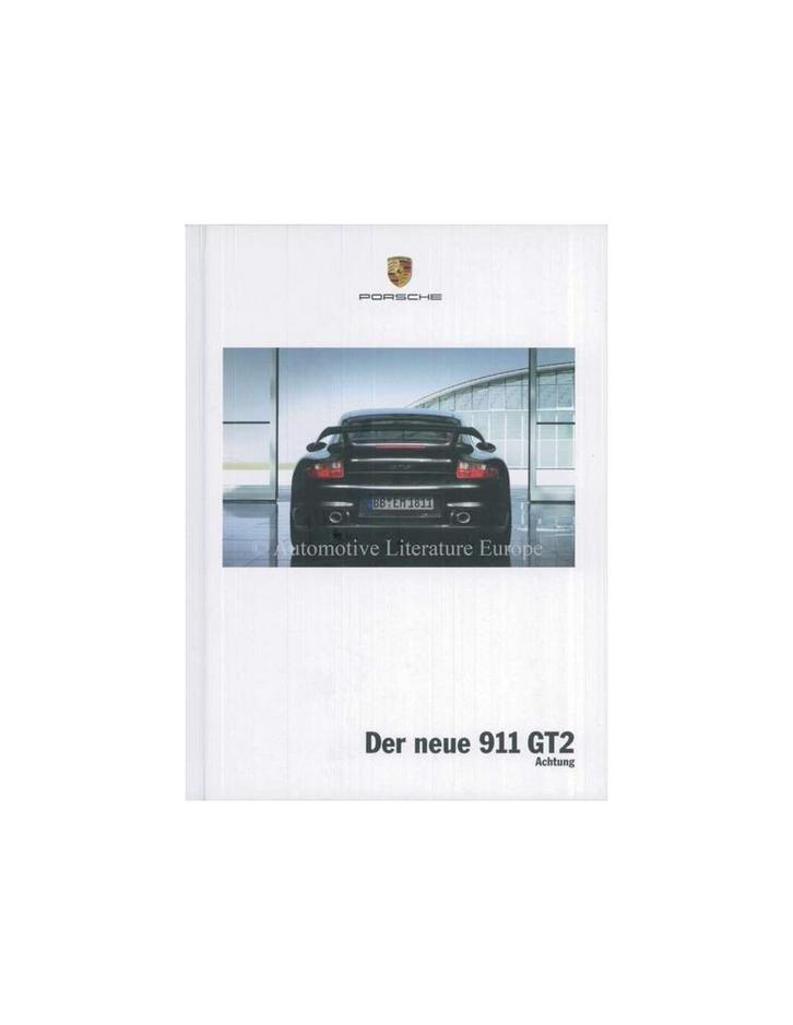 2008 PORSCHE 911 GT2 HARDCOVER BROCHURE DUITS, Boeken, Auto's | Folders en Tijdschriften, Ophalen of Verzenden