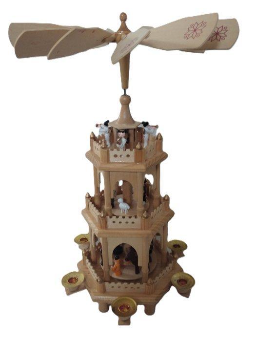 Kerstbeeldje ornament - Draaiende kerstpiramide, 3, Antiek en Kunst, Antiek | Boeken en Manuscripten
