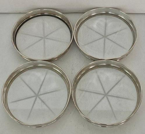 American - American - Sous-verre (4) - Argent 925 - Sterling, Antiek en Kunst, Antiek | Zilver en Goud