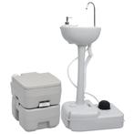 vidaXL Campingtoilet en wasbak set draagbaar, Caravans en Kamperen, Kampeeraccessoires, Nieuw