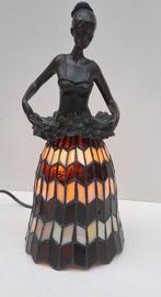 Tafellamp met beeldje - Glas-in-lood - Glas-in-lood