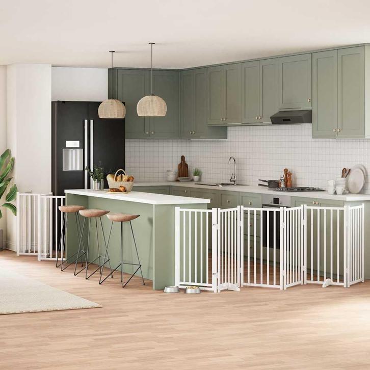 vidaXL Hondenhek inklapbaar met deur 15 panelen 750cm, Dieren en Toebehoren, Hondenbenches, Nieuw, Verzenden