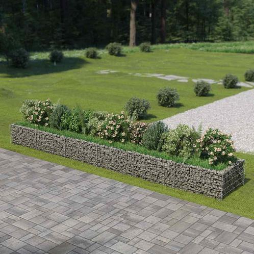 vidaXL Gabion plantenbak verhoogd 540x90x50 cm, Tuin en Terras, Bloempotten, Nieuw, Verzenden