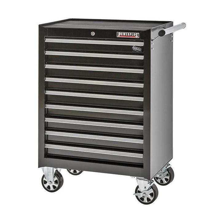 Gereedschapswagen zwart,  6 laden gevuld met gereedschap in, Doe-het-zelf en Bouw, Gereedschapskisten, Ophalen of Verzenden