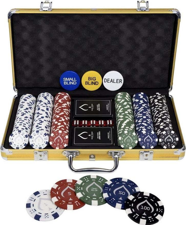Texas Finest Golden Pokerset 300 Chips – Pokerkoffer, Enfants & Bébés, Jouets | Autre, Envoi