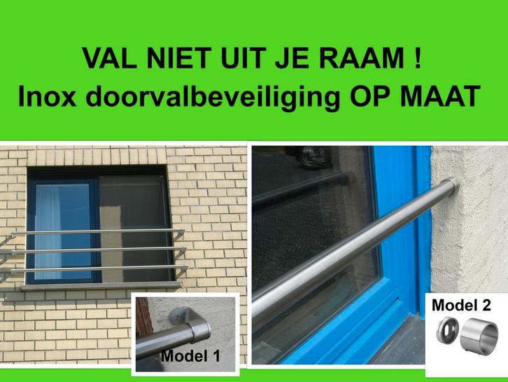 Doorvalbeveiliging voor ramen - inox valbeveiliging OP MAAT, Doe-het-zelf en Bouw, Overige Doe-Het-Zelf en Bouw, Nieuw, Ophalen