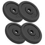 vidaXL Plaque de poids 4 pcs 4x5 kg Fonte, Sports & Fitness, Équipement de fitness, Verzenden, Neuf