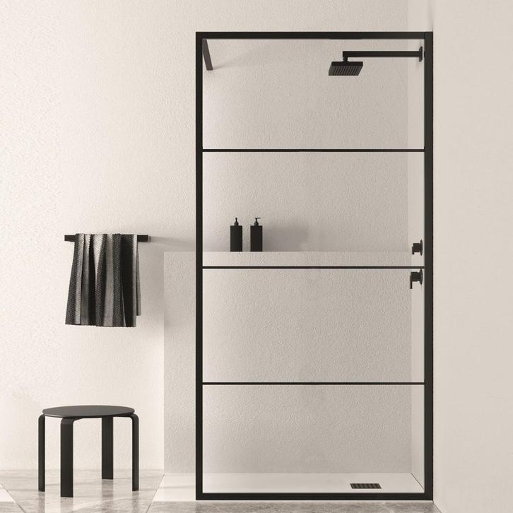 Aanbieding: BWS Douchewand Black Line | Nano Glas | Mat, Doe-het-zelf en Bouw, Sanitair, Douche, Nieuw, Ophalen of Verzenden