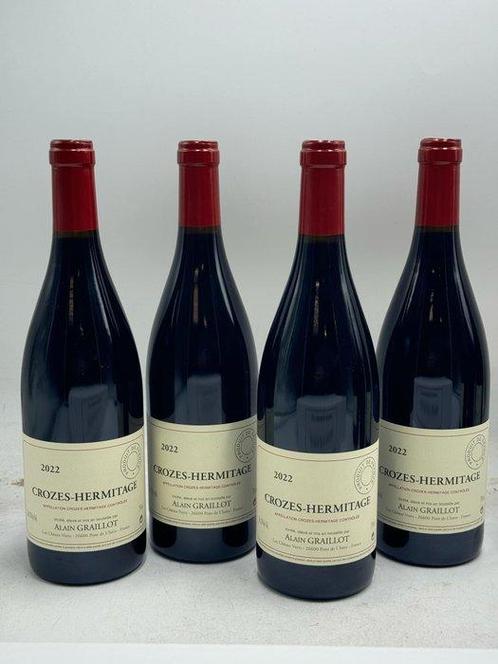 2022 Alain Graillot - Crozes-Hermitage - 4 Flessen (0.75, Verzamelen, Wijnen