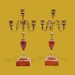 Candélabre Napoléon III (2) - Bronze, Marbre