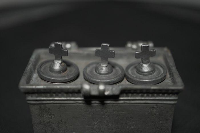 Blikken doos - Tin - Chrismatory, Antiquités & Art, Art | Art non-occidental