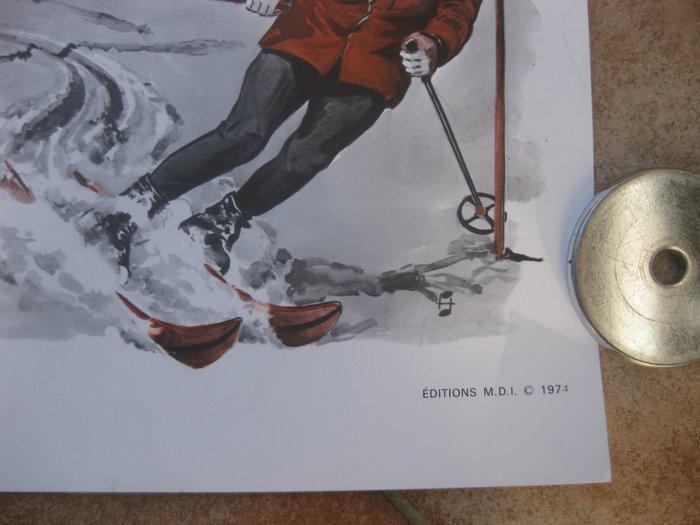 Anonymous - Éditions M.D.I. - Sports d hiver le slalom -, Antiquités & Art, Art | Dessins & Photographie