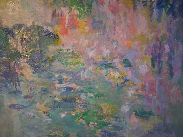 De Lapresle (XXI) - Les nénuphars aux herbes de Giverny, Antiquités & Art, Art | Peinture | Classique