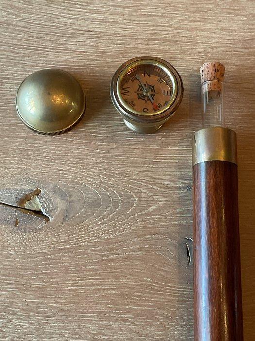 Wandelstok - Systeemstok met kompas en borrel glaasje, Antiek en Kunst, Curiosa en Brocante
