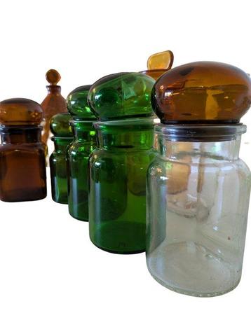 Pot (13) - Verre ambré - Apothekerspotten 1970, Antiek en Kunst