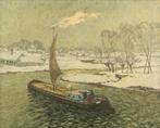 Modest Huys (1874/75-1932) De Zilverachtige Leie olie/doek, Ophalen