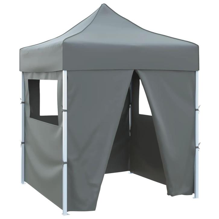 vidaXL Partytent met 4 zijwanden inklapbaar 2x2 m staal, Tuin en Terras, Partytenten, Nieuw, Verzenden