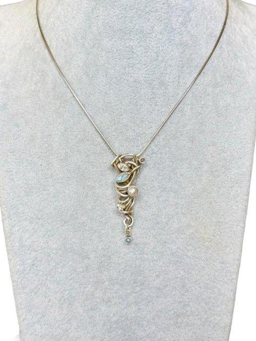 Sans Prix de Réserve - Collier avec pendentif Argent Perle -, Handtassen en Accessoires, Antieke sieraden