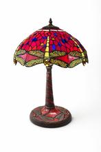 Lamp - Glas, Lood - Tiffany-stijl - Libellen