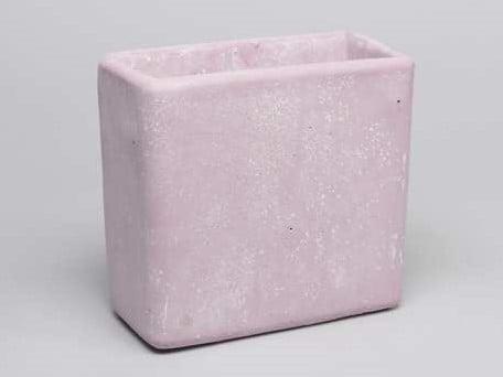 Cement bloempot hoog Roze cement medium 19x9,5x18 cm, Huis en Inrichting, Woonaccessoires | Kunstplanten en Kunstbloemen, Nieuw