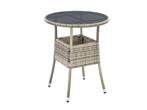 Veiling - Polyrotan Tuintafel / Bijzettafel / Balkontafel Yo, Nieuw