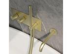 Veiling - Inbouw badkraan geborsteld goud twee-knop bedienin, Bricolage & Construction, Sanitaire