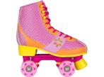 Nijdam Rolschaatsen - Chevron - Fuchsia/Oranje/Geel - 33/34, Verzenden, Zo goed als nieuw