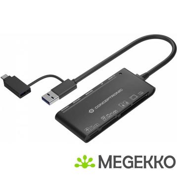 Conceptronic StreamVault BIAN03B geheugenkaartlezer USB 3.2, Verzenden