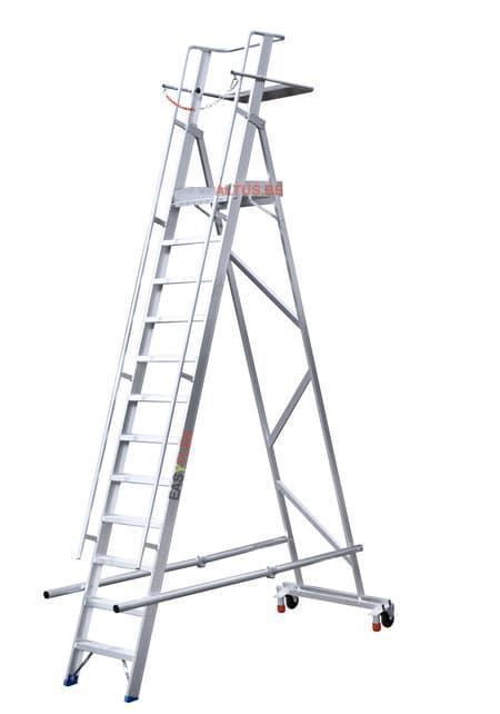 Easyflex magazijntrap 12 treden, Doe-het-zelf en Bouw, Ladders en Trappen, 4 meter of meer, Opvouwbaar of Inschuifbaar, Nieuw