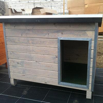 Hondenhok WOOD 2 grijs, Dieren en Toebehoren, Hondenhokken, Nieuw