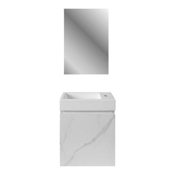 Fonteinset BWS Sona Fonteinkast Wit Marmer Wastafel Glanzend, Doe-het-zelf en Bouw, Sanitair, Ophalen of Verzenden, Nieuw, Bad