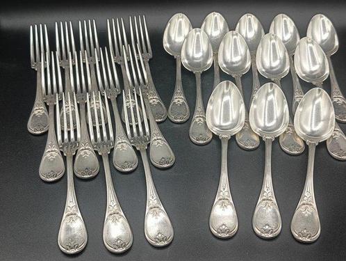Christofle - Bestekset voor 12 personen - Verzilverd, Antiek en Kunst, Antiek | Meubels | Tafels
