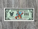 Disneyland Parks - 1 Disney Dollar - Goofy 5$ Mickey Mouse -, Verzamelen, Nieuw