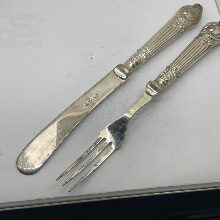 Dessertservies - Verzilverd - Engels eind 19e eeuw, Antiek en Kunst, Antiek | Meubels | Tafels