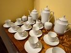 Hutschenreuther - Koffieservies (28) - silver brim -, Antiek en Kunst