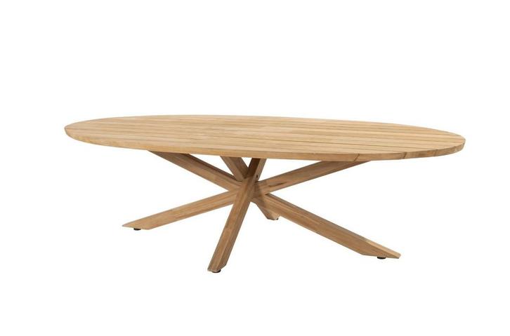 Taste by 4 Seasons Prado teak low tafel met ellips blad 240, Tuin en Terras, Tuinsets en Loungesets