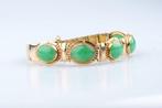 Armband - 14 karaat Geel goud - 14.00ct. tw. Jade, Nieuw