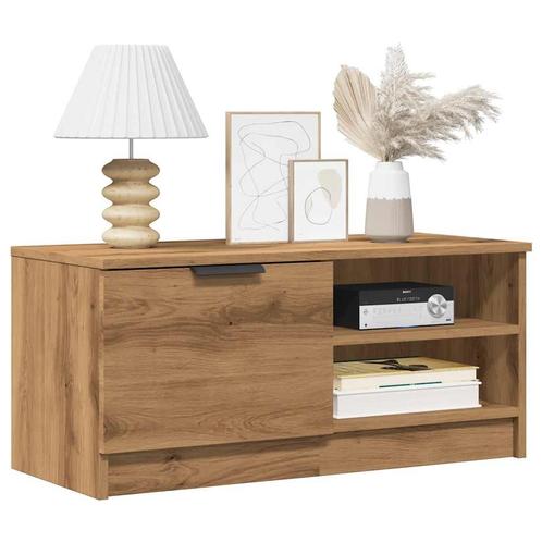 vidaXL Tv-meubelen 2 st 80x35x36,5 cm bewerkt hout, Huis en Inrichting, Kasten |Televisiemeubels, Nieuw, Verzenden