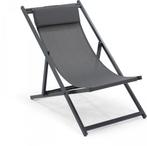 2dekans | Oviala Santiago Opvouwbare Ligstoel – Antraciet –, Tuin en Terras, Ophalen of Verzenden, Nieuw