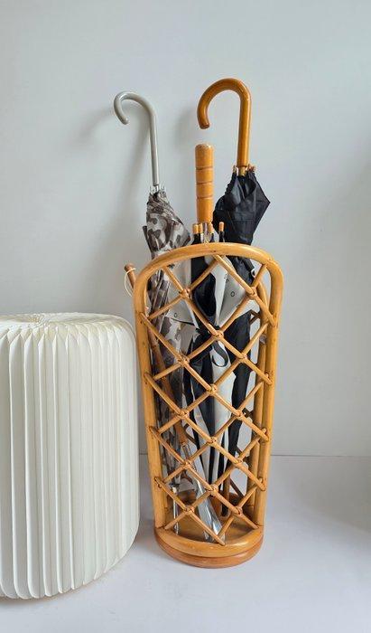 Paraplustandaard/rek - Bamboe rattan - Paraplubak, Antiek en Kunst, Kunst | Designobjecten