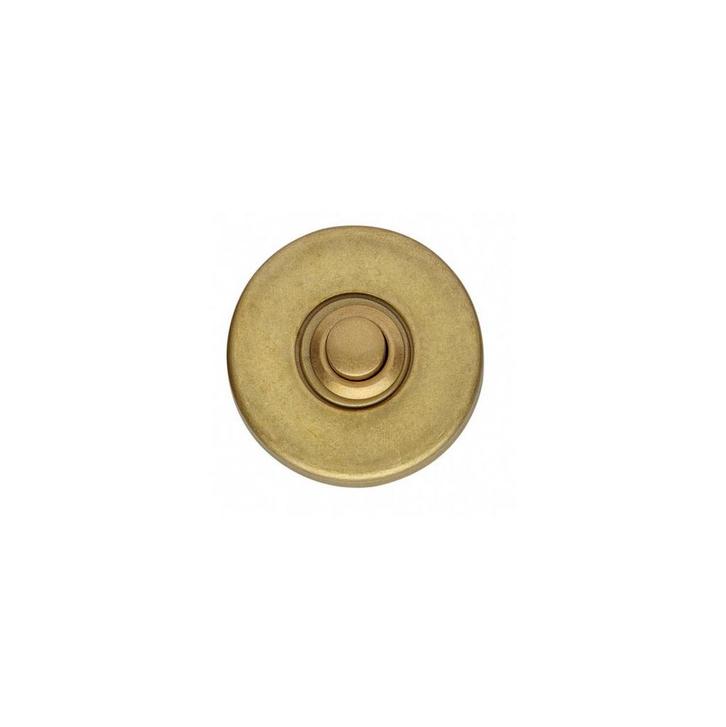 Deurbel rond verdekt messing getrommeld - voor voordeur -..., Doe-het-zelf en Bouw, Hang- en Sluitwerk, Overige typen, Nieuw, Koper of Messing