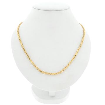 Gouden vierkante koningsketting | 49,5 cm (unisex, karabijn) beschikbaar voor biedingen