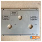 Bieden: Riva battery switch panel plate silver, Watersport en Boten, Ophalen of Verzenden, Nieuw