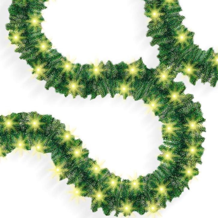 Guirlande met verlichting - Kerstslinger - Kerstversiering -, Huis en Inrichting, Woonaccessoires | Kransen, Nieuw, Verzenden
