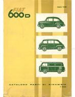 1961 FIAT 600D | 600D MULTIPLA | 600 T BESTEL ONDERDELEN, Auto diversen, Handleidingen en Instructieboekjes