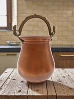 Artigianale 4 Calderoni di Rame con Manico ripiegato