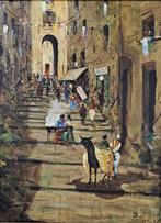 Achille Petrocelli (1861-1929) - Gradoni di Napoli, Antiquités & Art